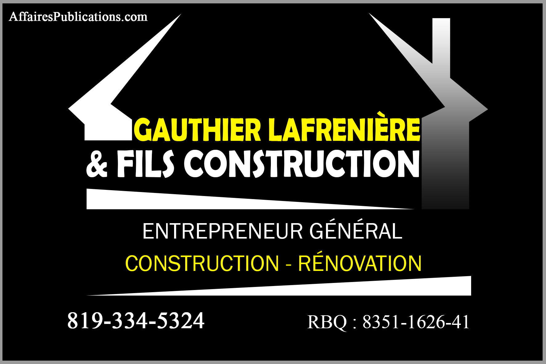 GAUTHIER LAFRENIÈRE & FILS CONSTRUCTION