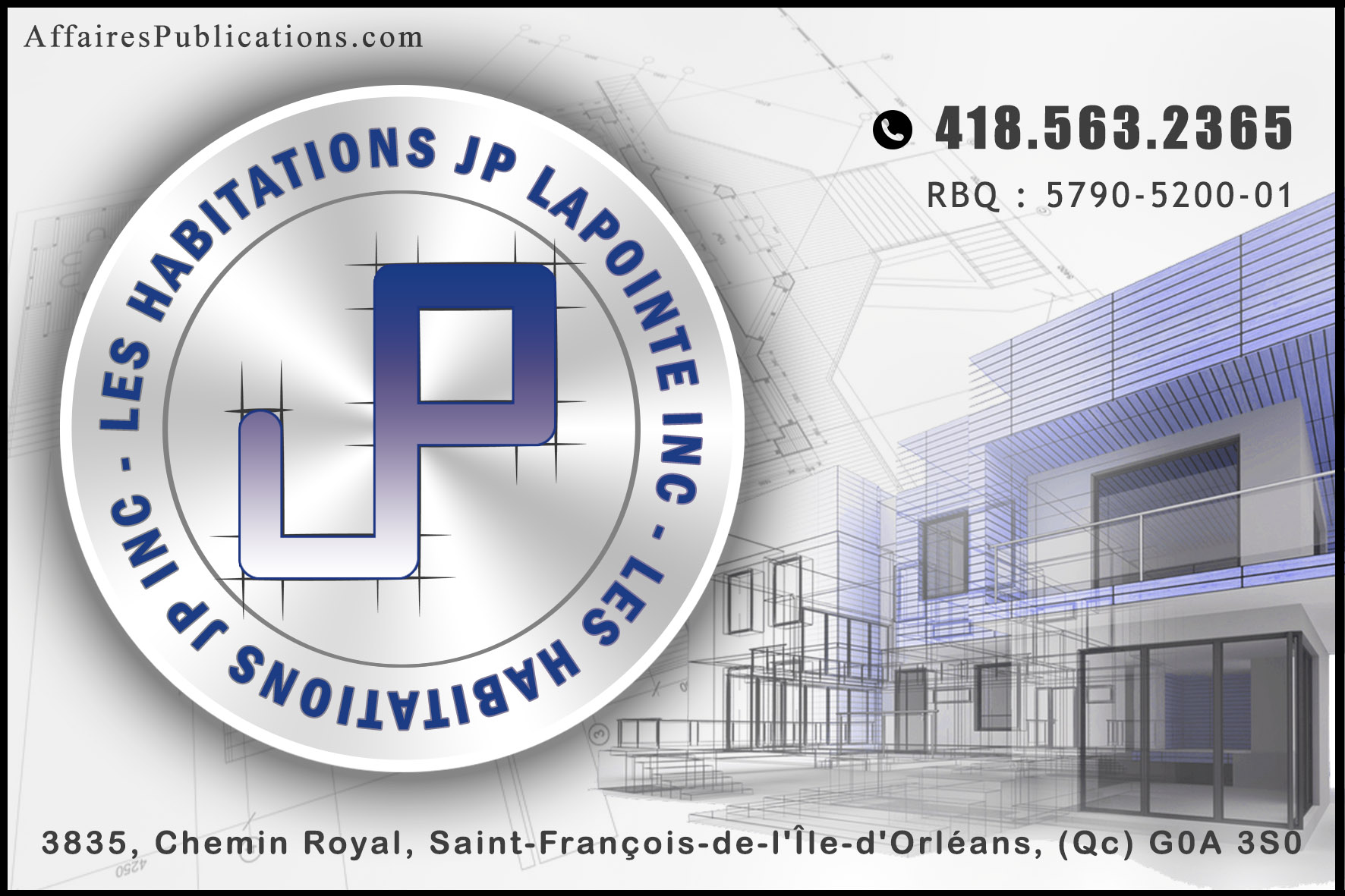 LES HABITATIONS JP LAPOINTE INC