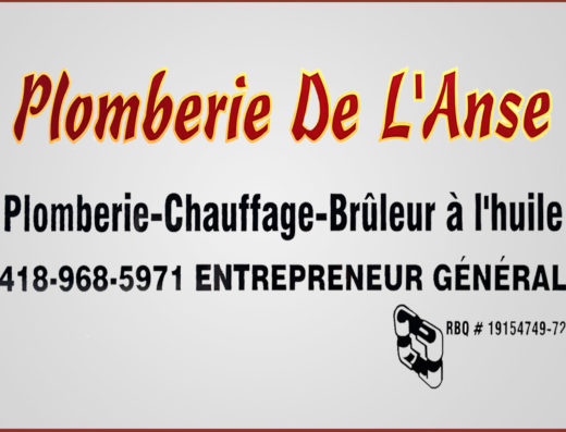 PLOMBERIE DE L&rsquo;ANSE LTÉE