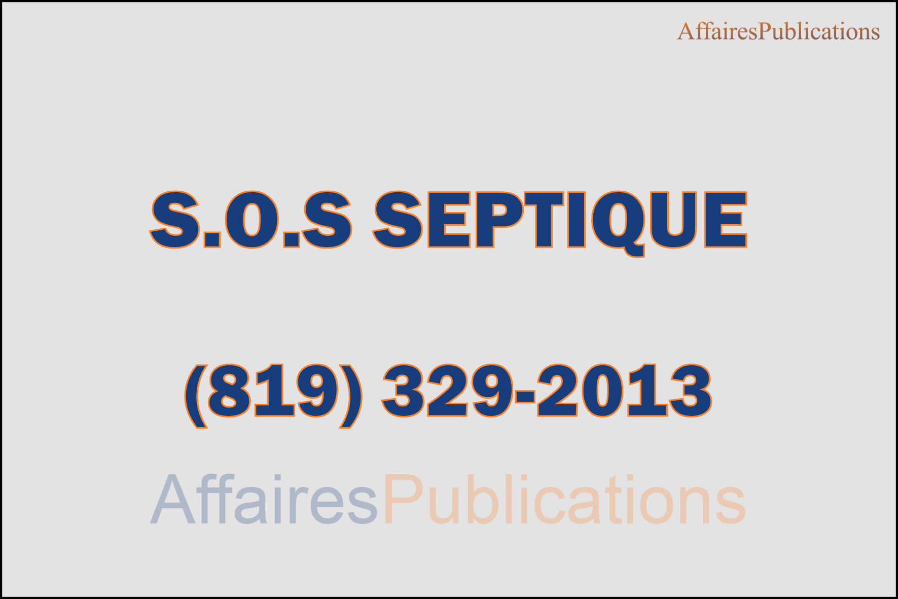 S.O.S SEPTIQUE
