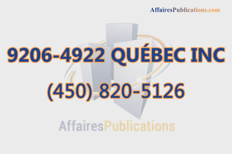 9206-4922 QUÉBEC INC