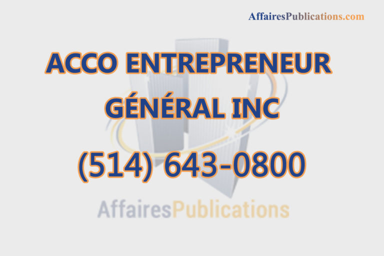 ACCO ENTREPRENEUR GÉNÉRAL INC