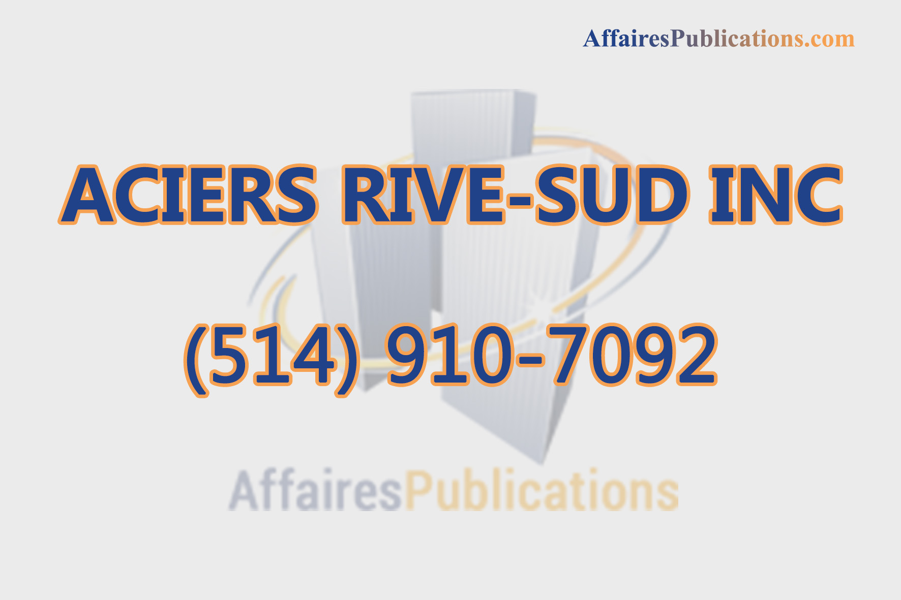 ACIERS RIVE-SUD INC