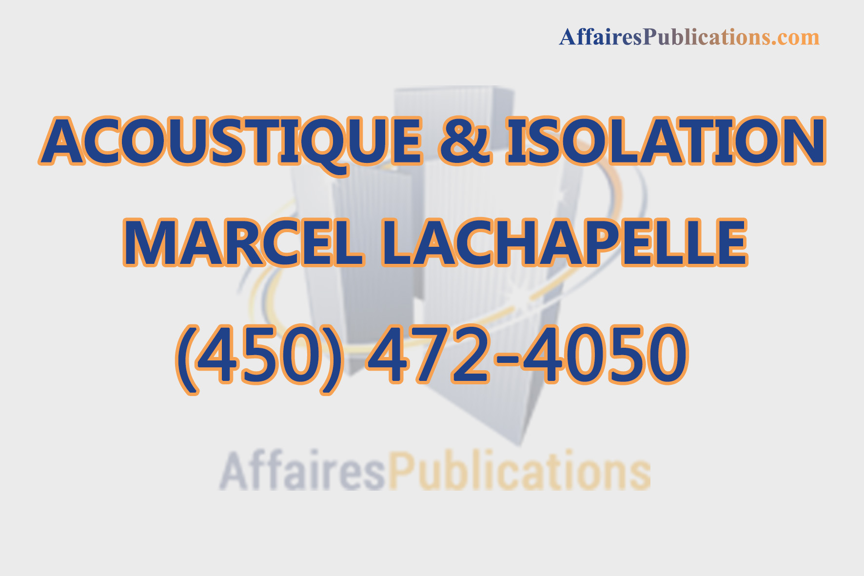ACOUSTIQUE & ISOLATION MARCEL LACHAPELLE INC
