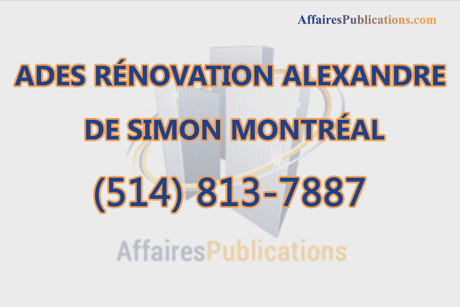 ADES RÉNOVATION ALEXANDRE DE SIMON MONTRÉAL