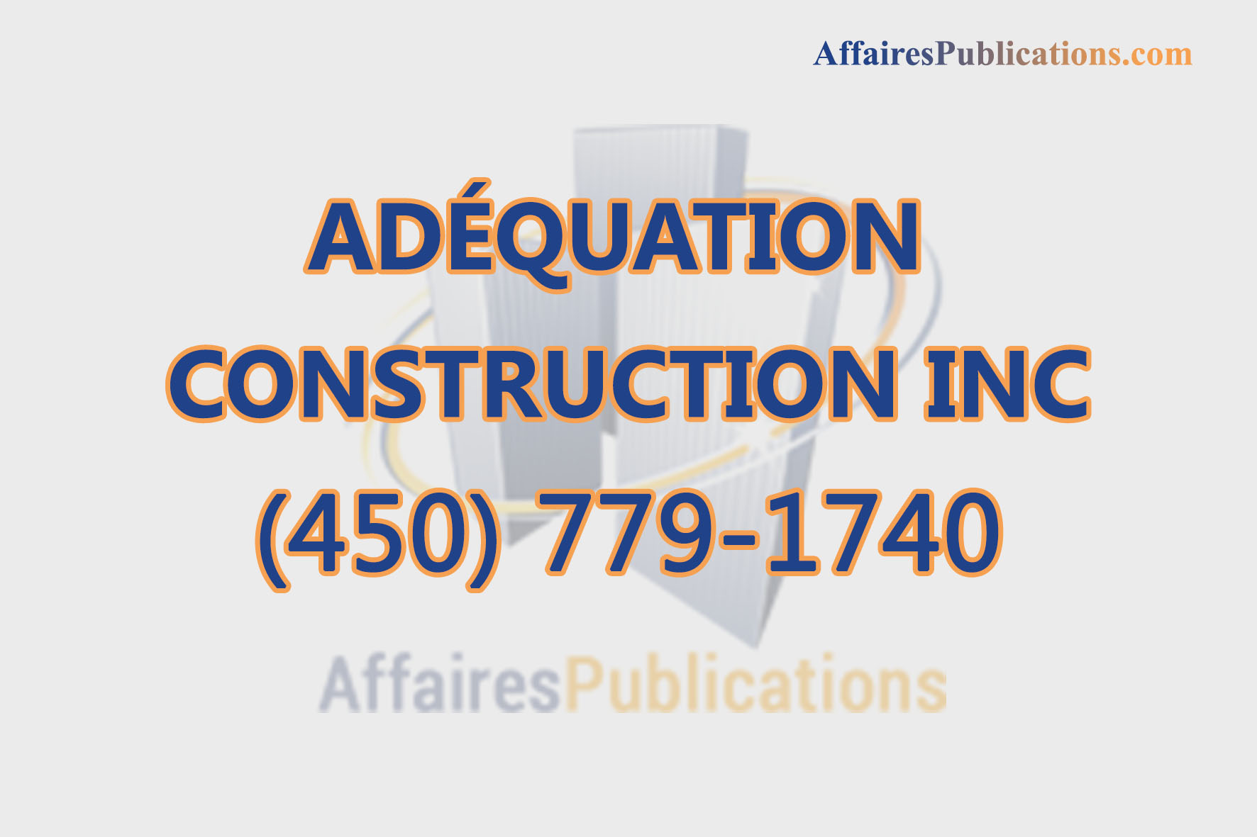 ADÉQUATION CONSTRUCTION INC