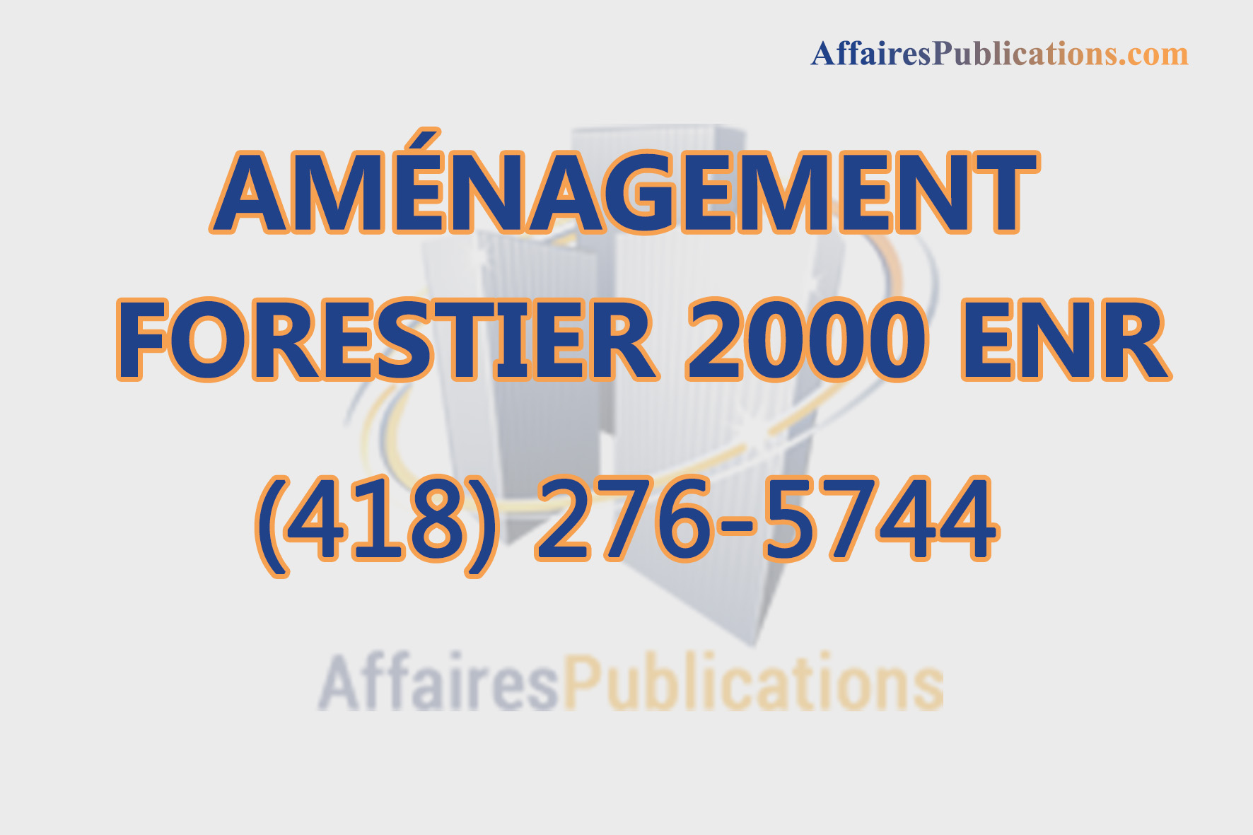 AMÉNAGEMENT FORESTIER 2000