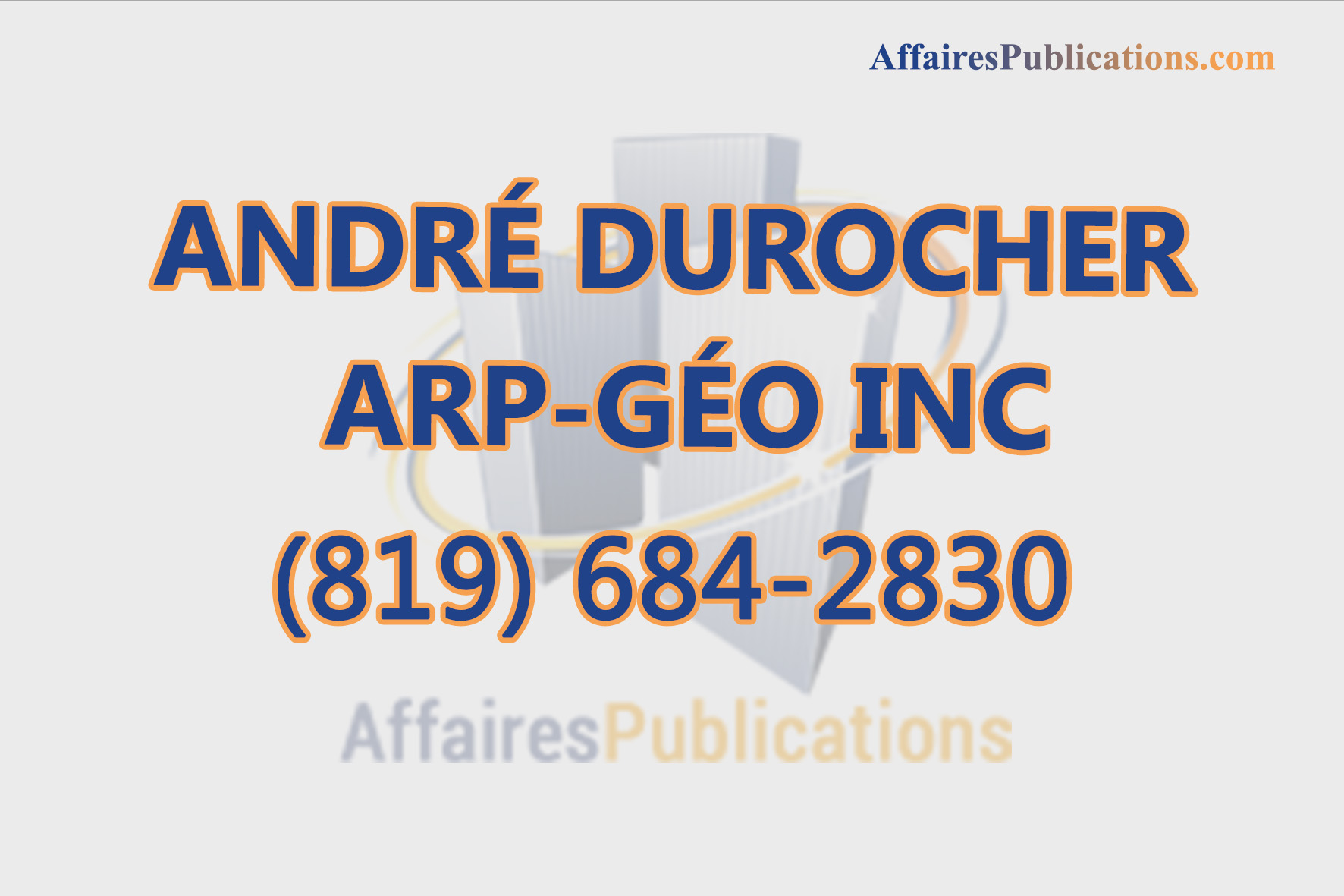 ANDRÉ DUROCHER ARP-GÉO INC