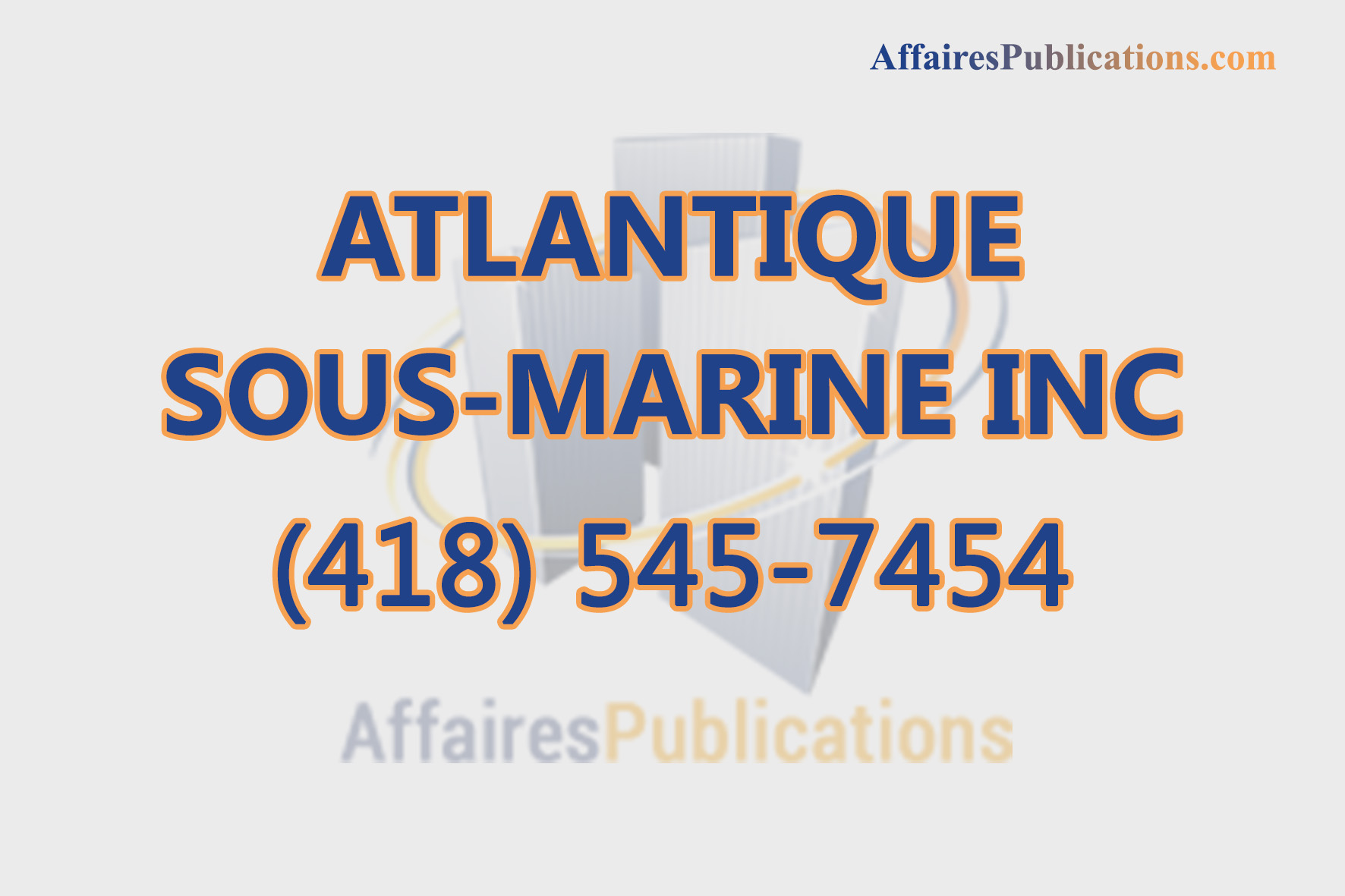 ATLANTIQUE SOUS-MARINE INC