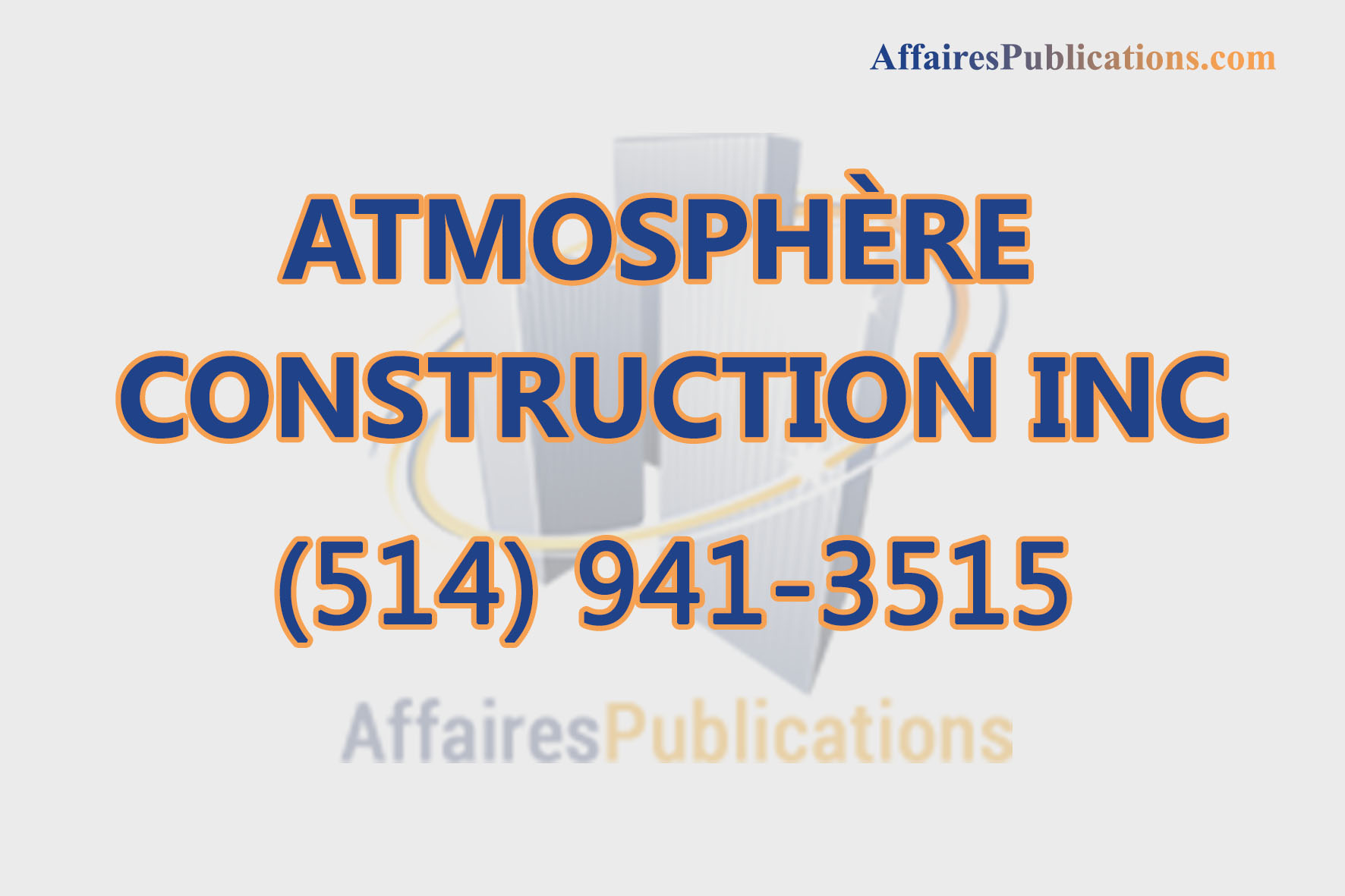 ATMOSPHÈRE CONSTRUCTION INC