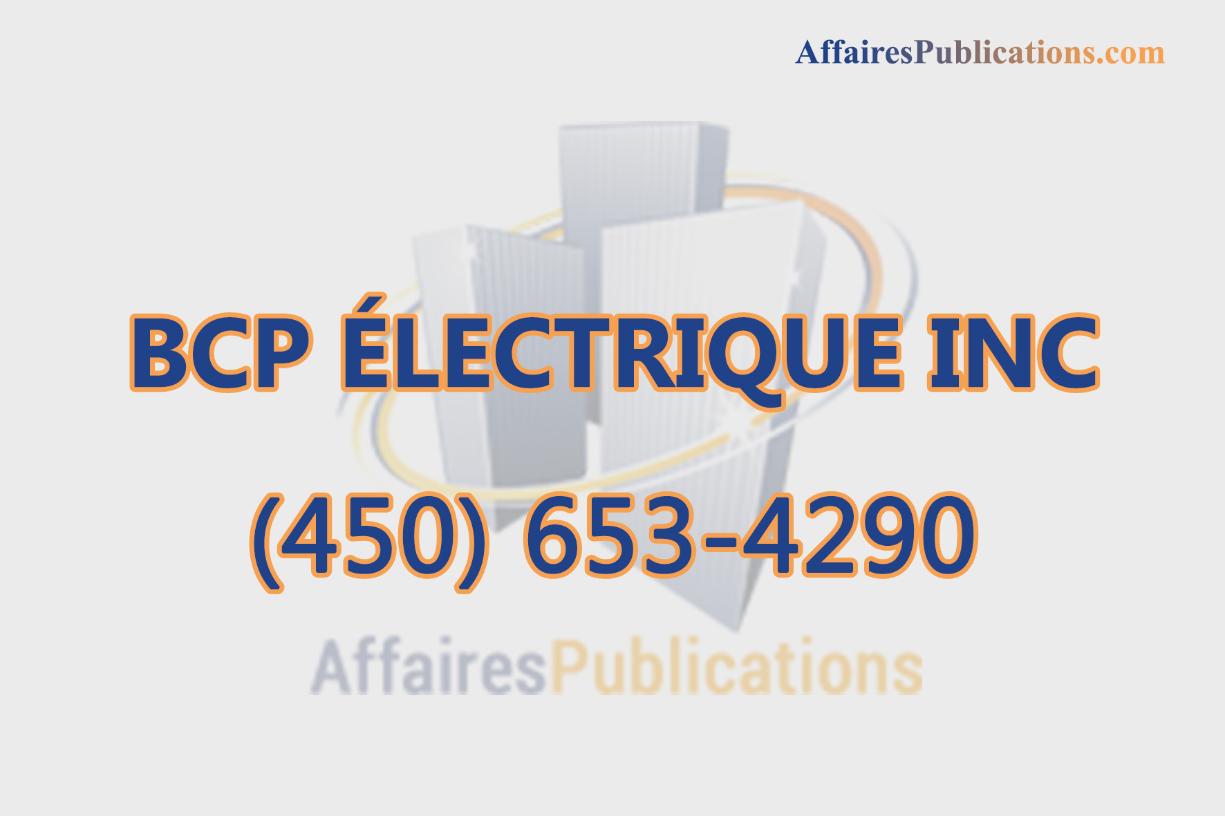 BCP ÉLECTRIQUE INC
