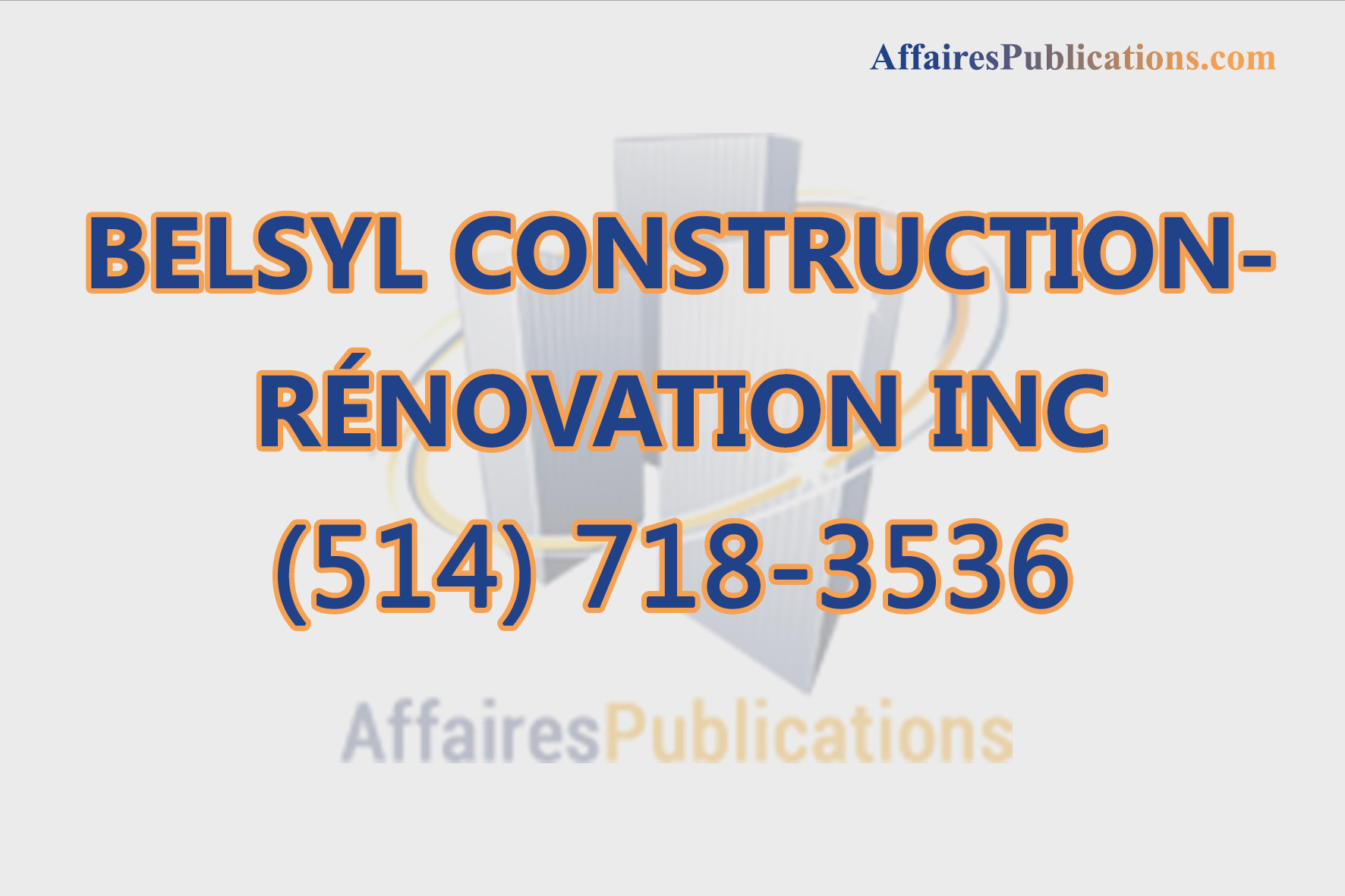 BELSYL CONSTRUCTION-RÉNOVATION INC