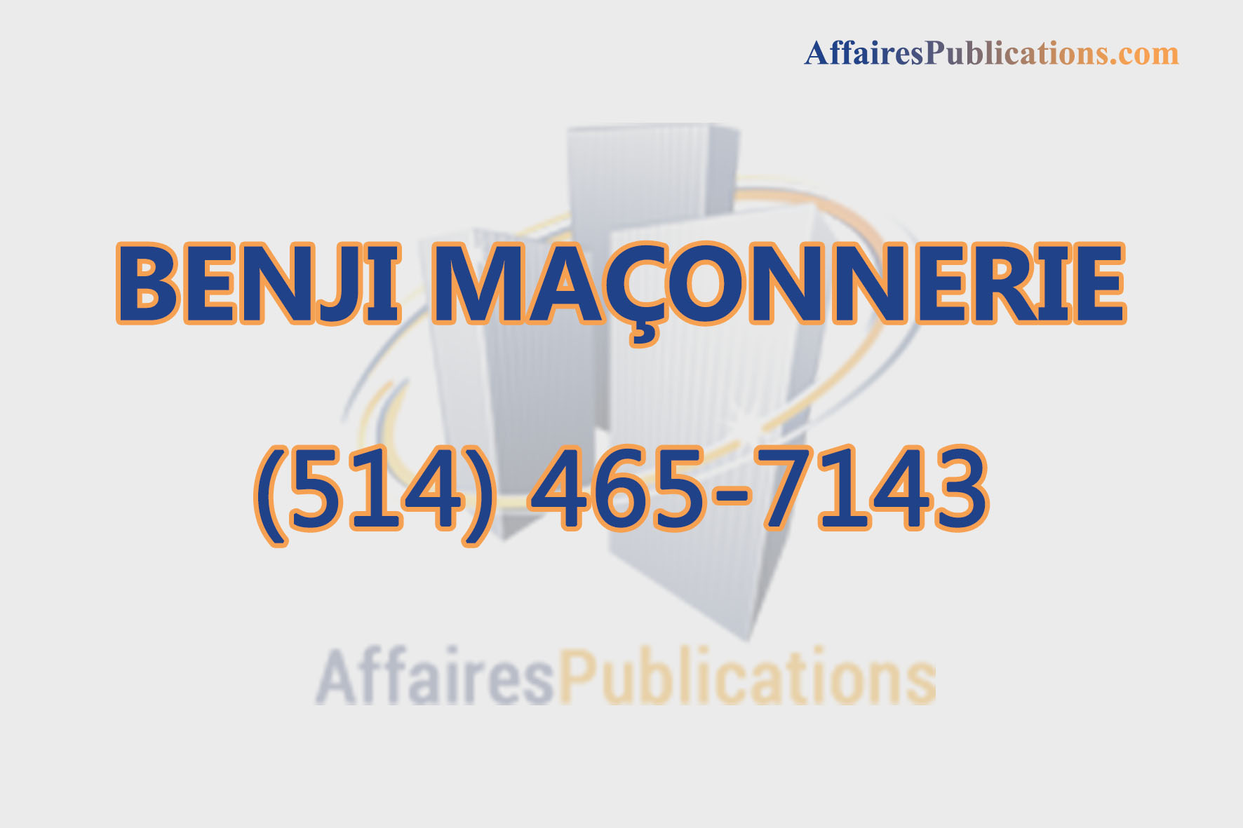 BENJI MAÇONNERIE INC
