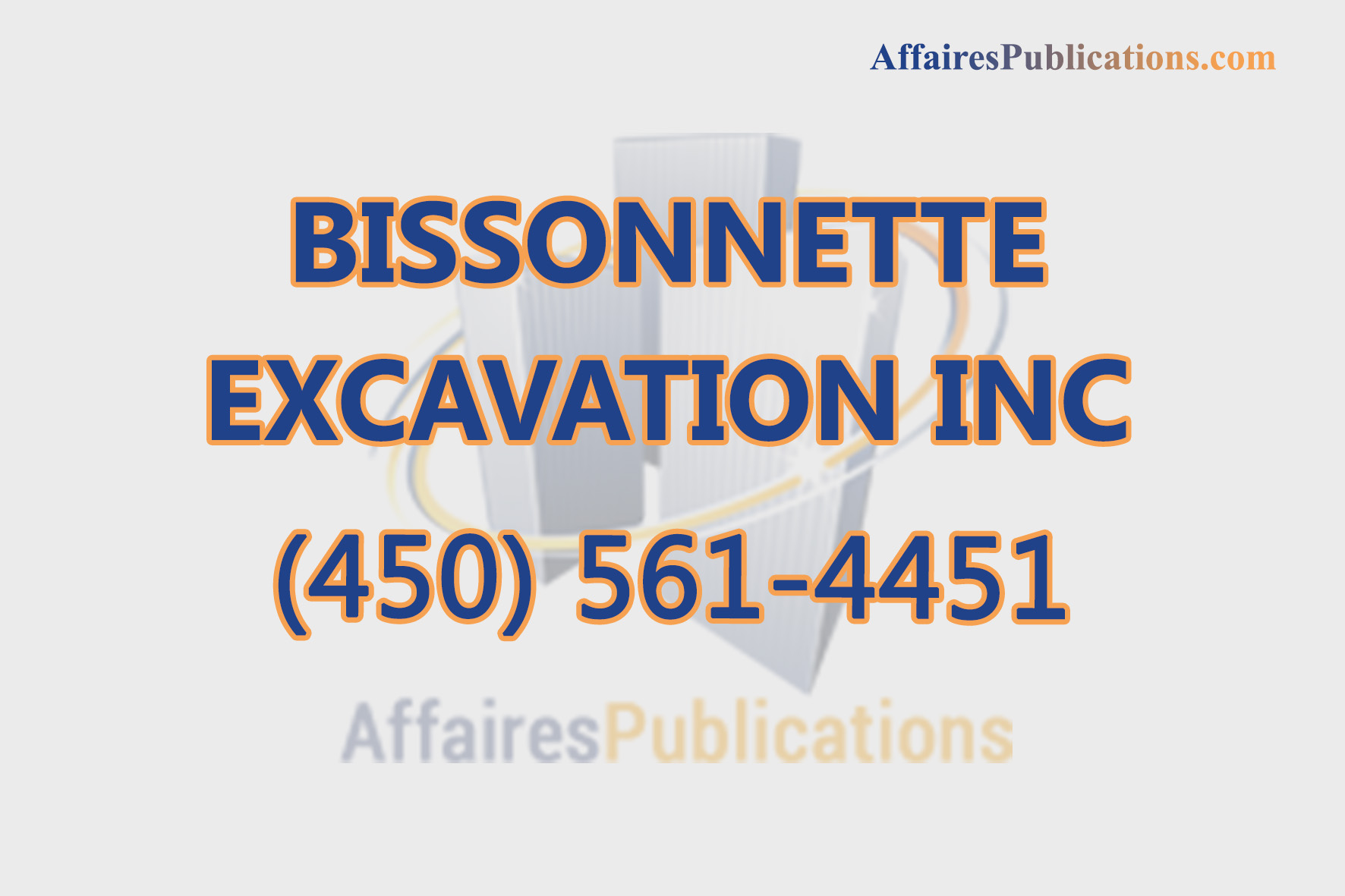 BISSONNETTE EXCAVATION INC