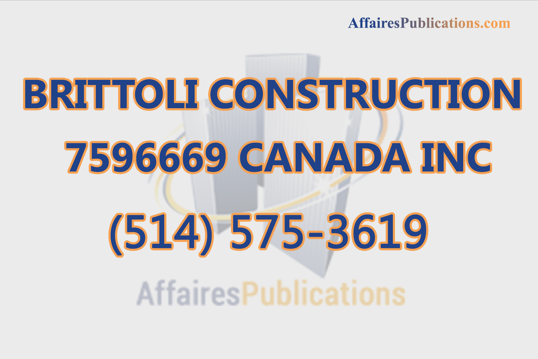 BRITTOLI CONSTRUCTION INC