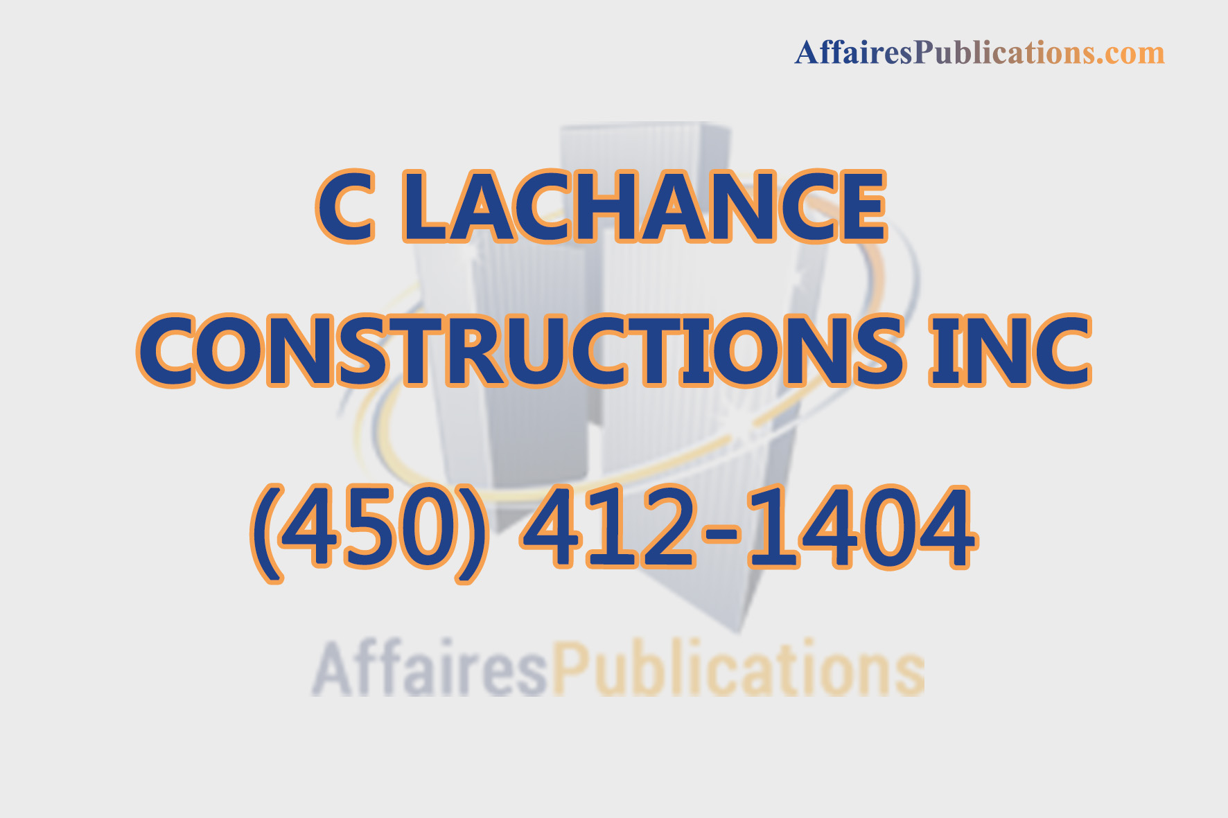 C LACHANCE CONSTRUCTIONS