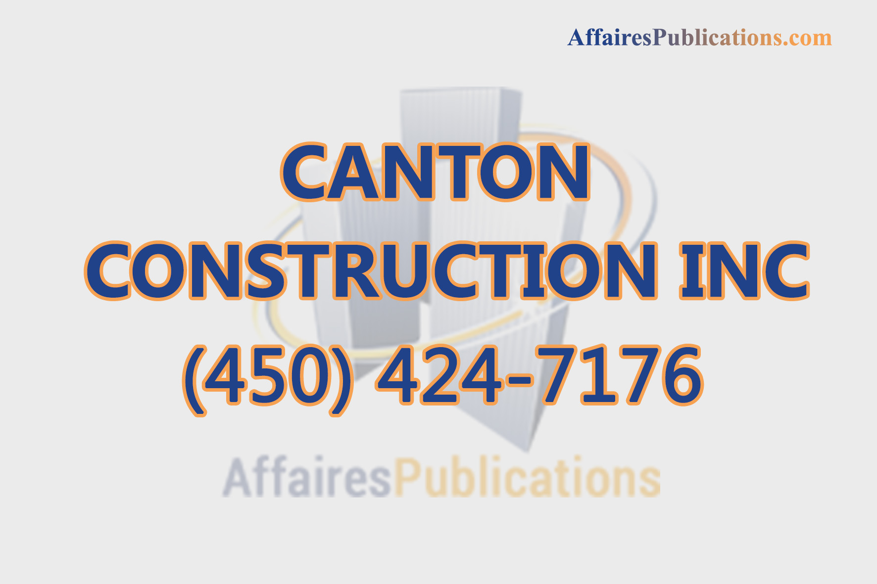 CANTON CONSTRUCTION INC