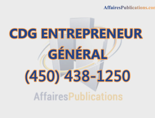 CDG ENTREPRENEUR GÉNÉRAL