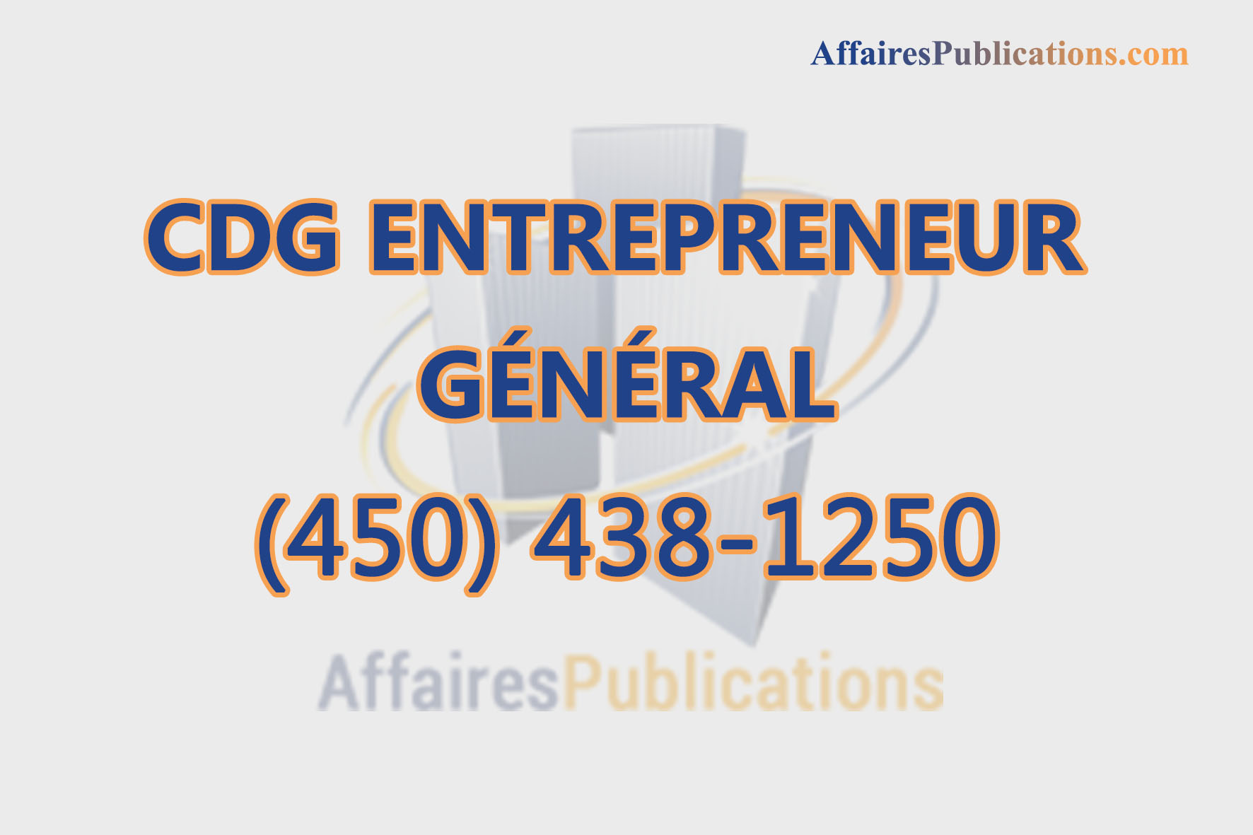 CDG ENTREPRENEUR GÉNÉRAL