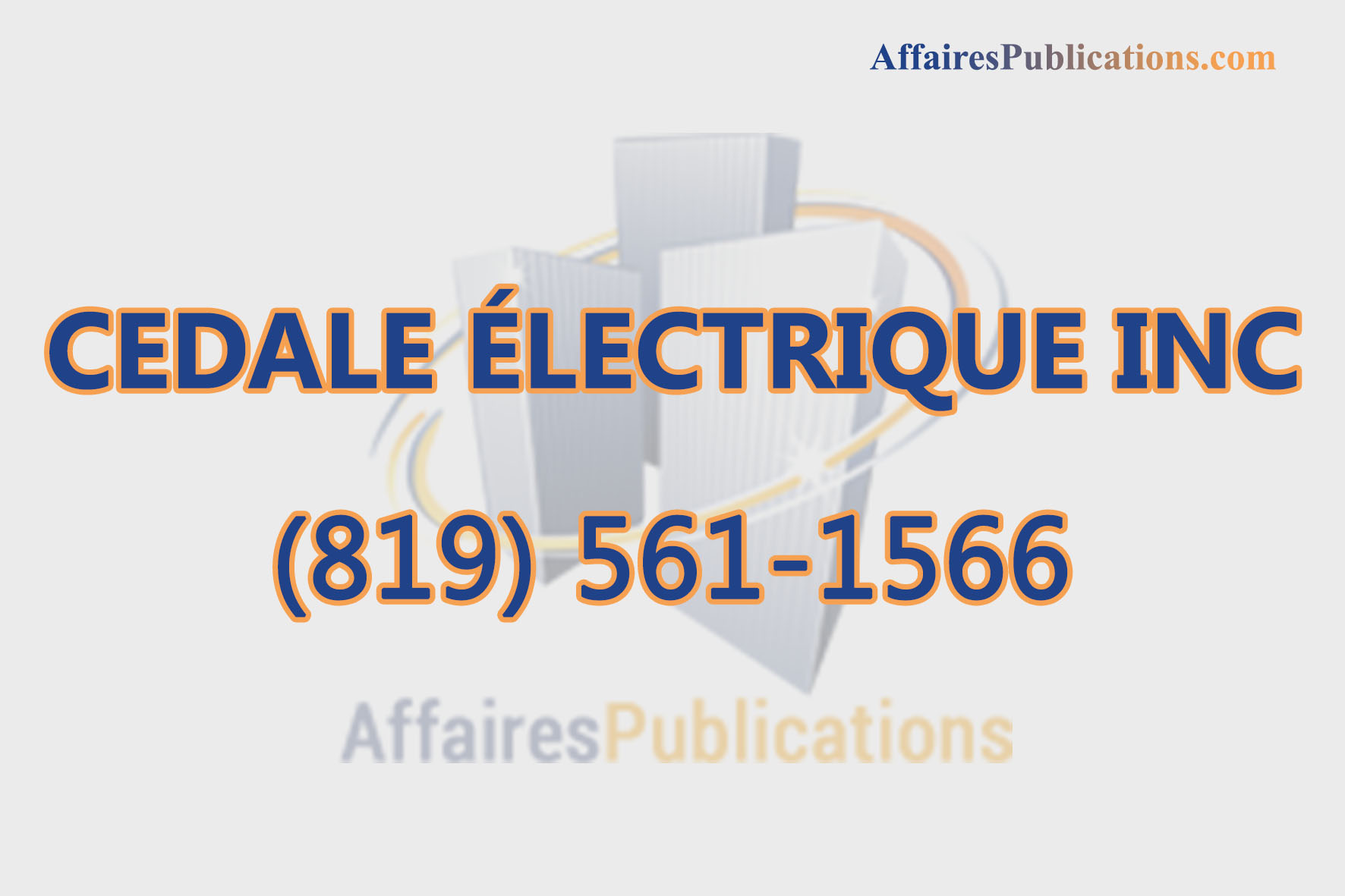 CEDALE ÉLECTRIQUE INC