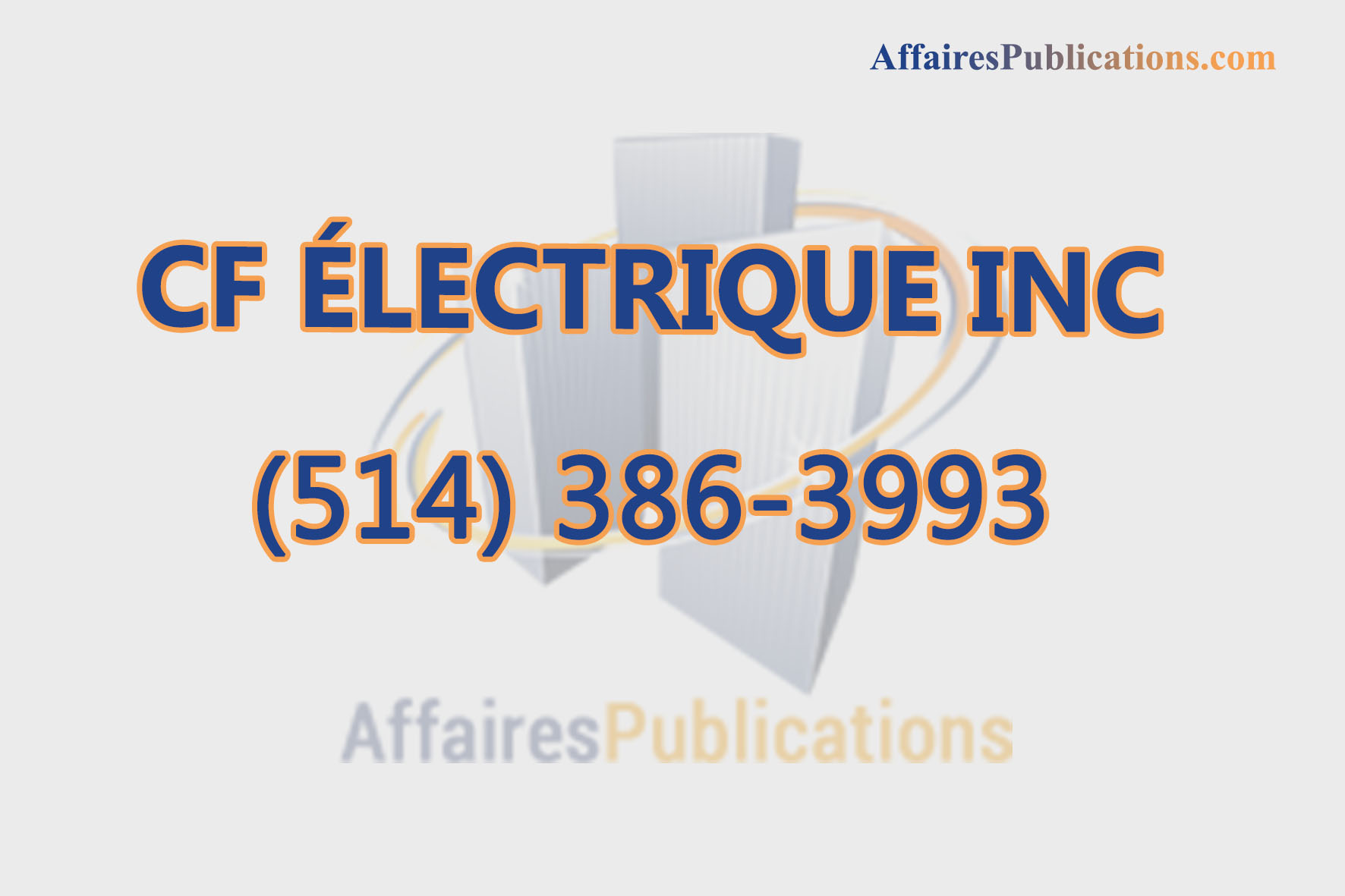 CF ÉLECTRIQUE INC