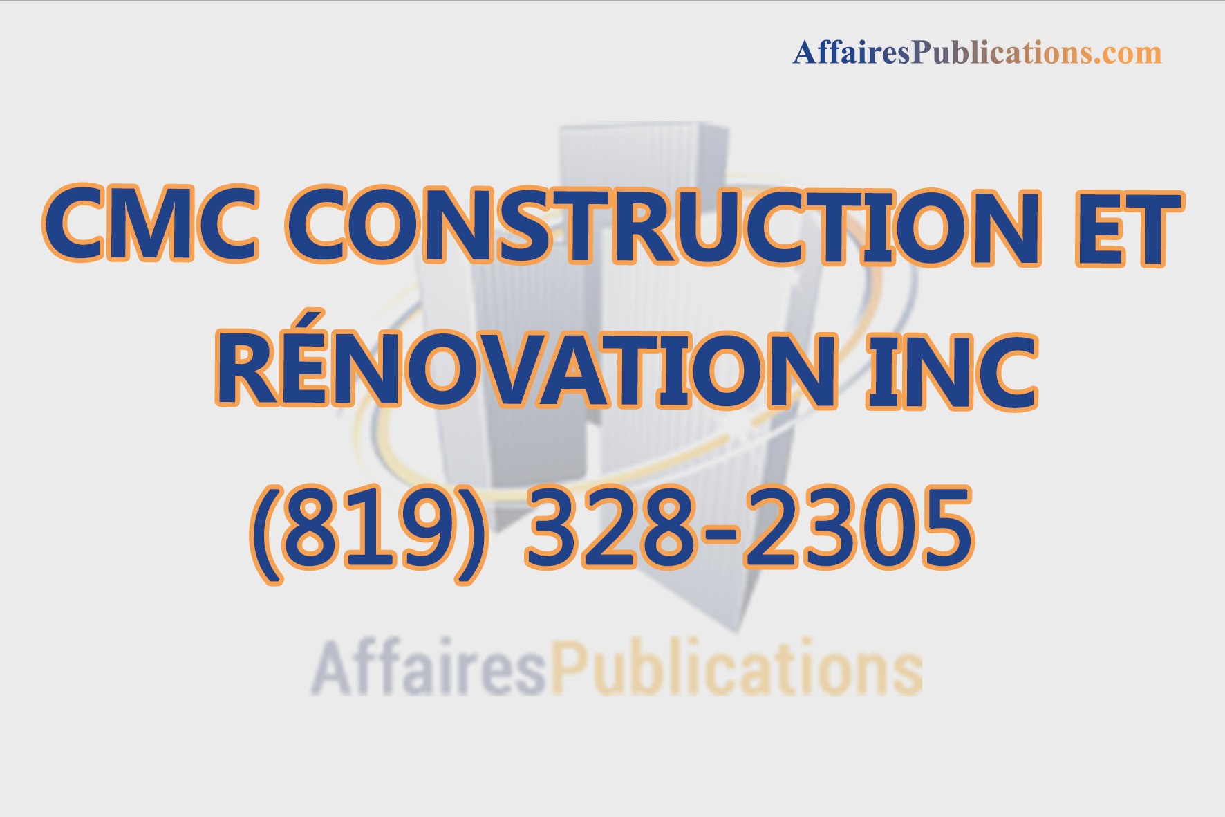 CMC CONSTRUCTION ET RÉNOVATION INC