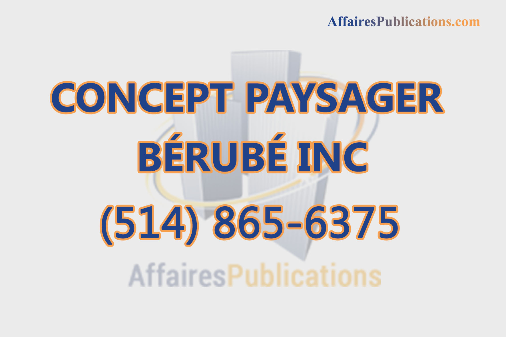CONCEPT PAYSAGER BÉRUBÉ INC