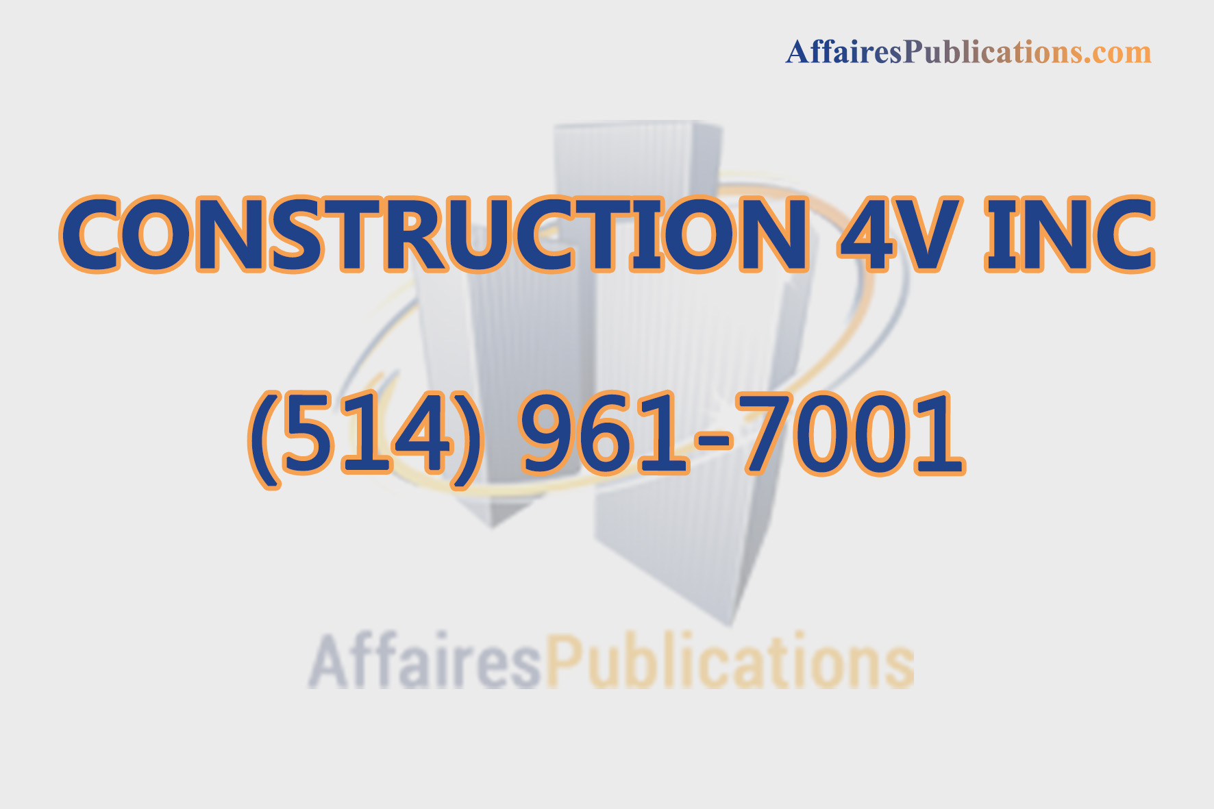 CONSTRUCTION 4V INC