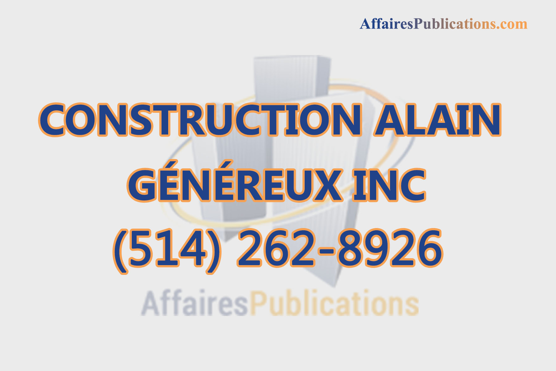 CONSTRUCTION ALAIN GÉNÉREUX