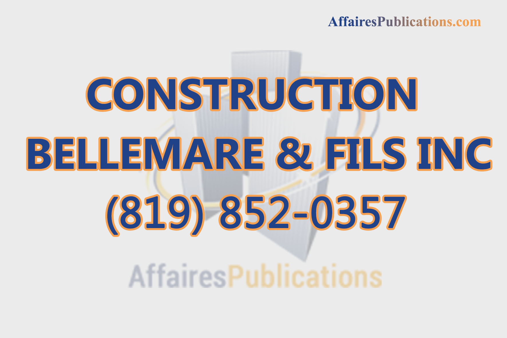 CONSTRUCTION BELLEMARE & FILS