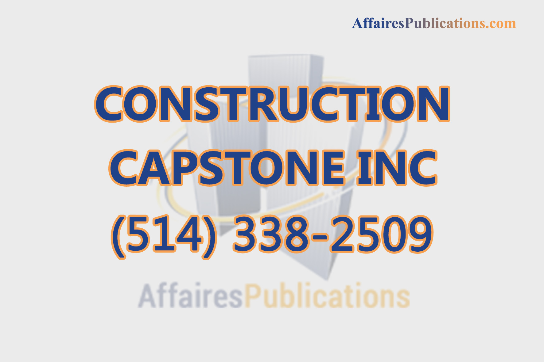 CONSTRUCTION CAPSTONE INC