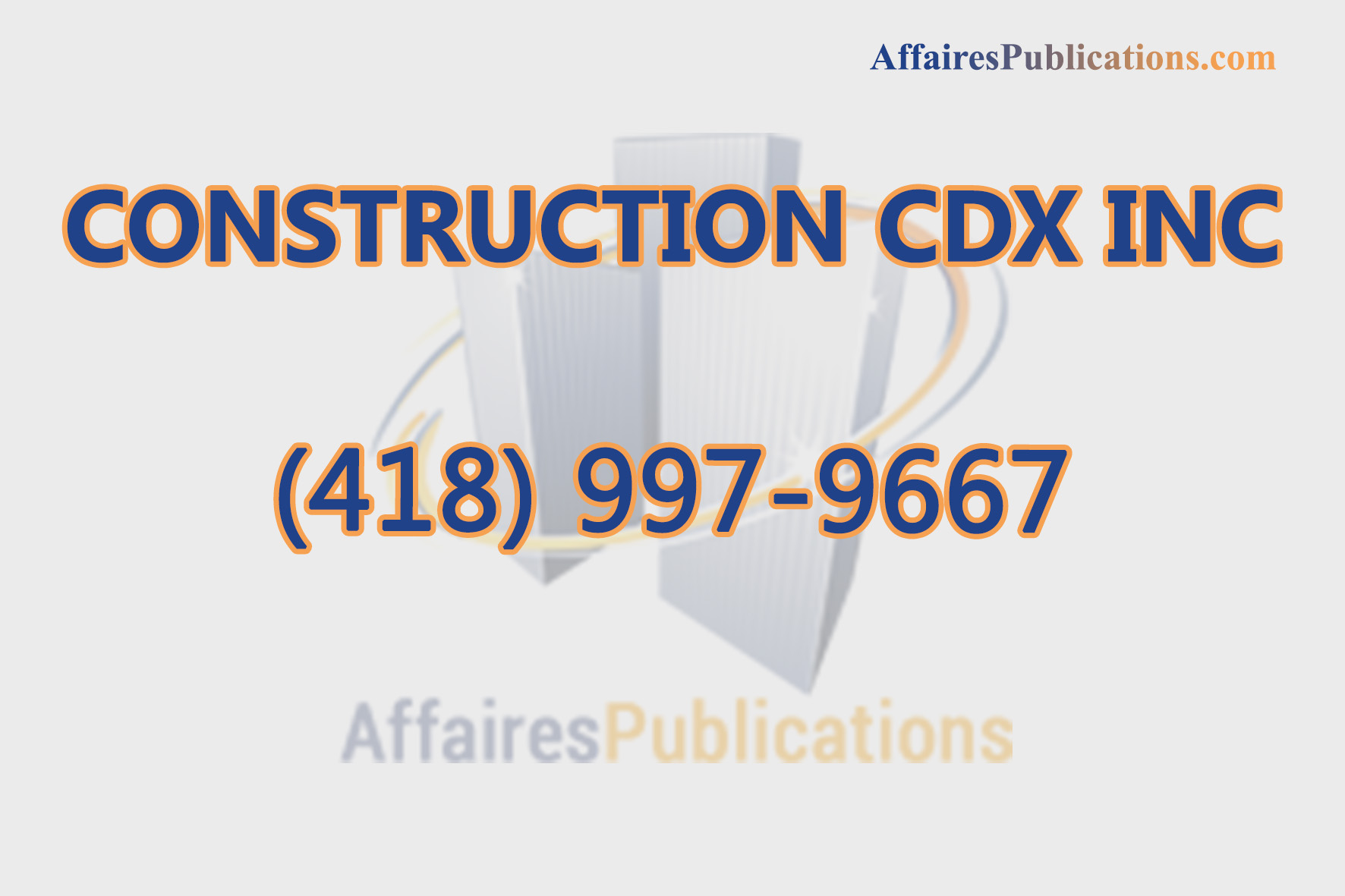 CONSTRUCTION CDX INC