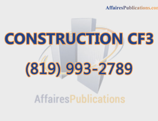 CONSTRUCTION CF3 INC.