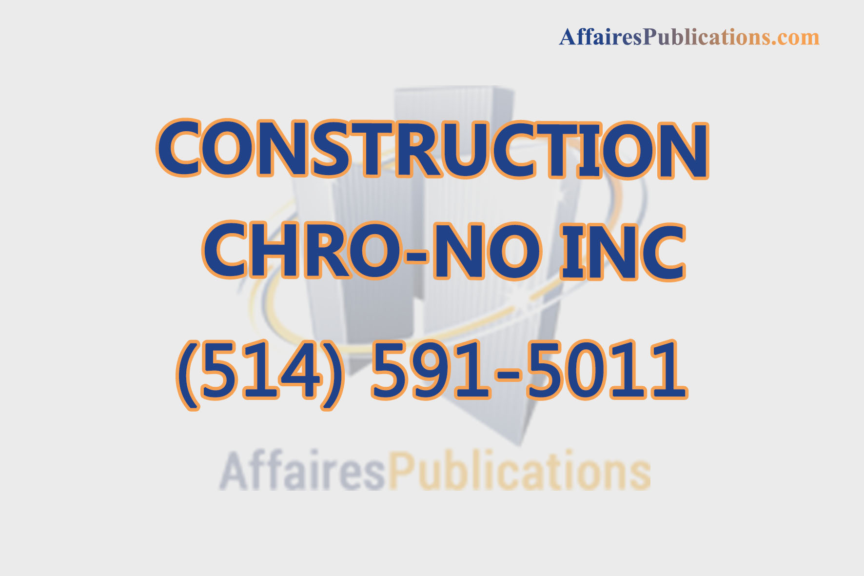 CONSTRUCTION CHRO-NO INC