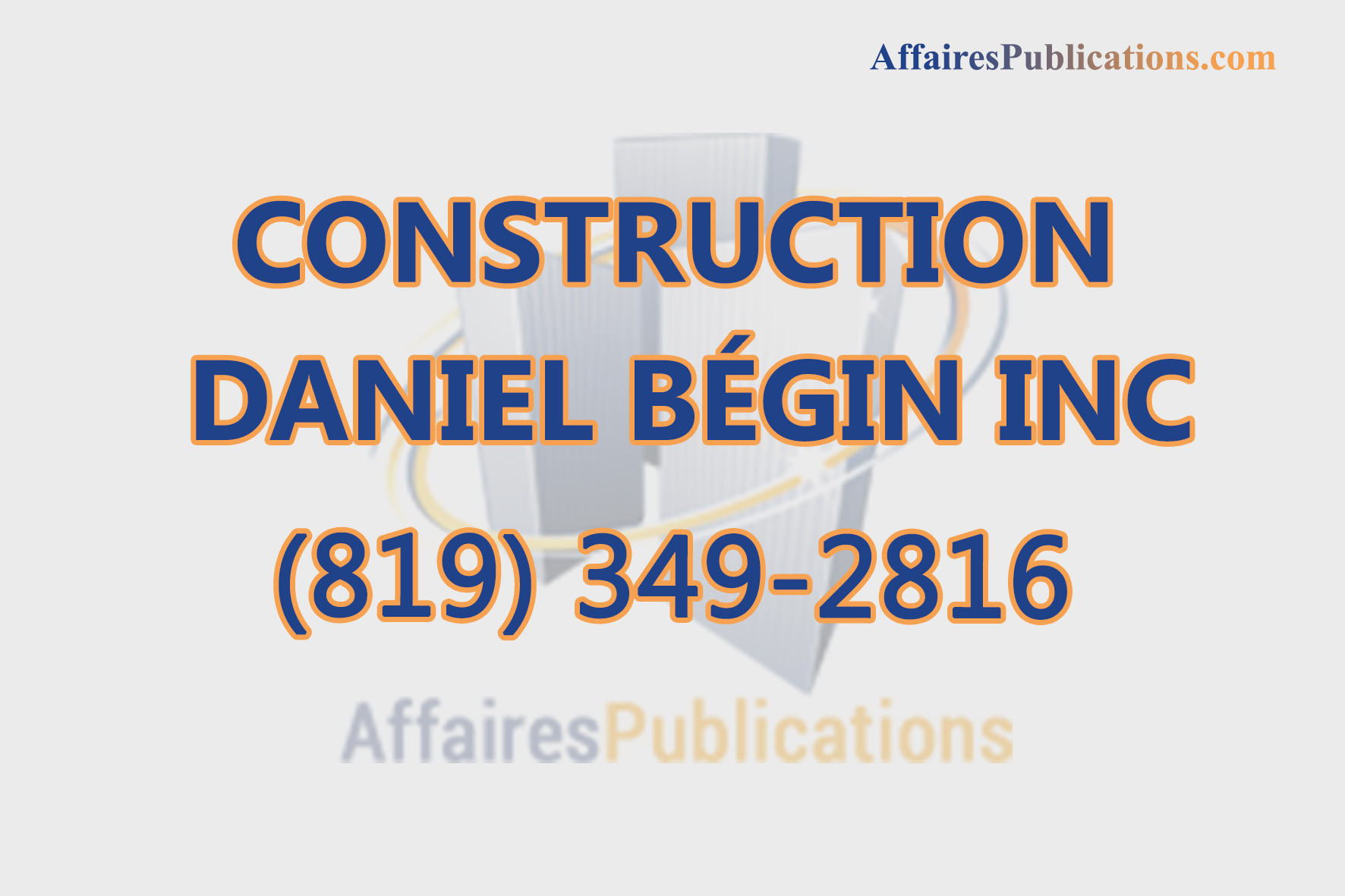 CONSTRUCTION DANIEL BÉGIN INC
