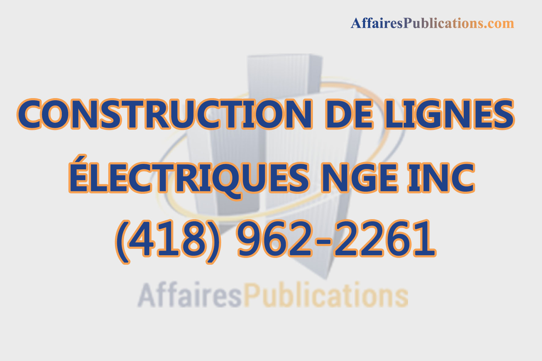 CONSTRUCTION DE LIGNES ÉLECTRIQUES NGE INC