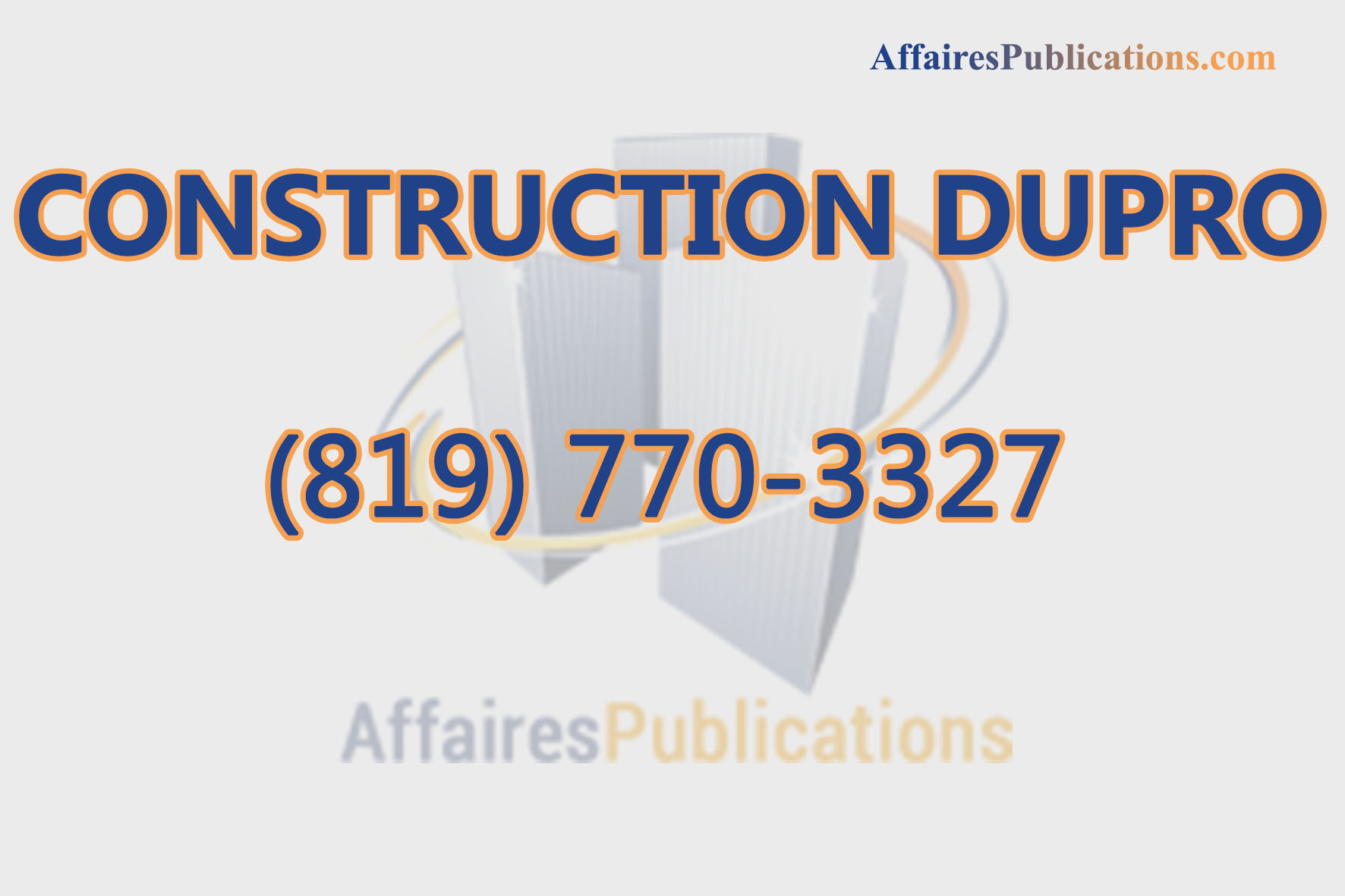 CONSTRUCTION DUPRO INC