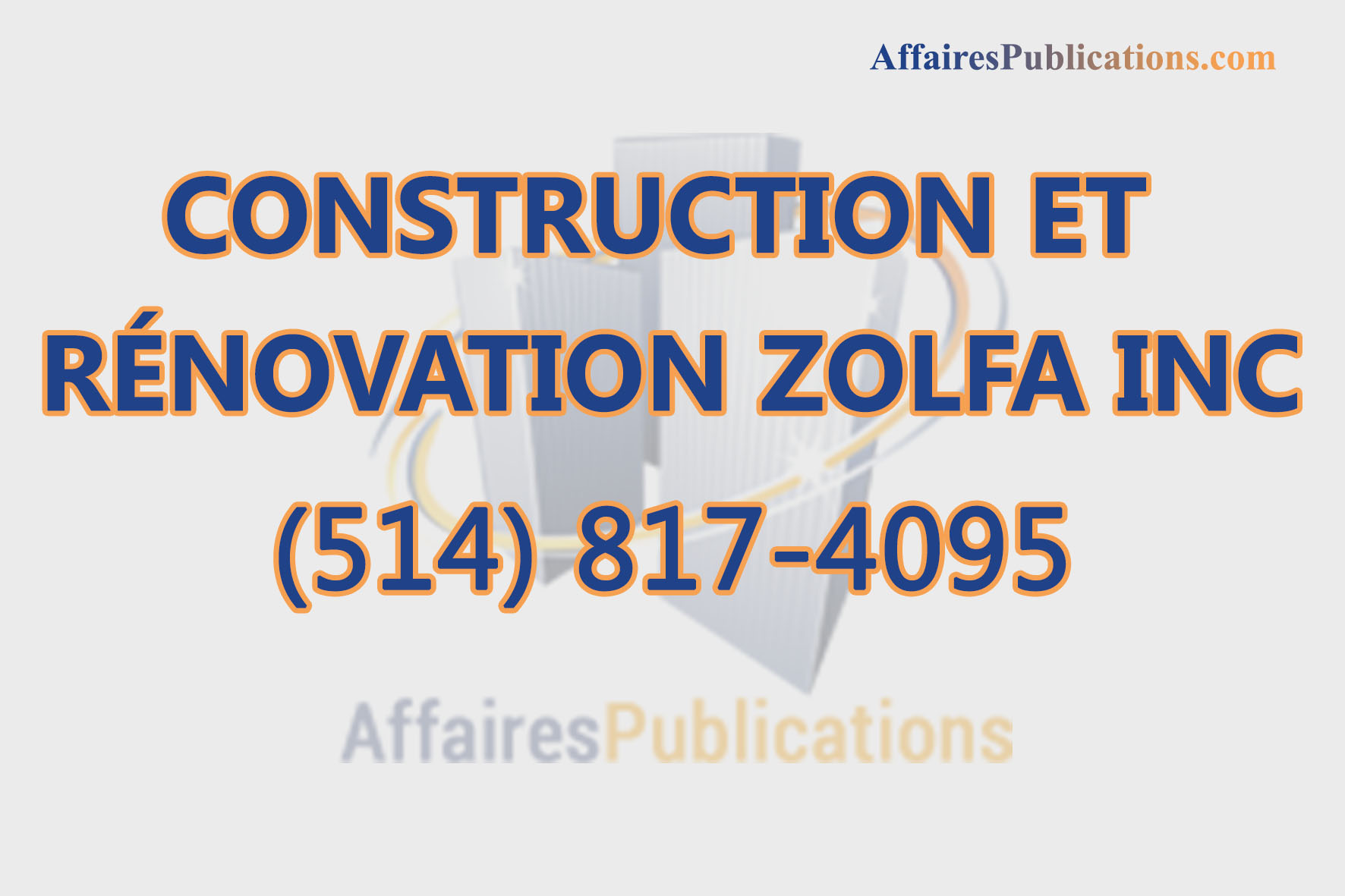 CONSTRUCTION ET RÉNOVATION ZOLFA INC