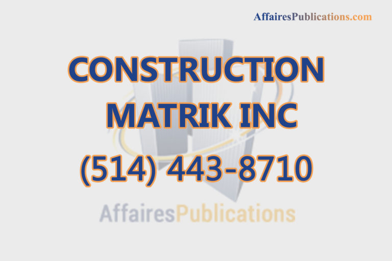 CONSTRUCTION MATRIK INC