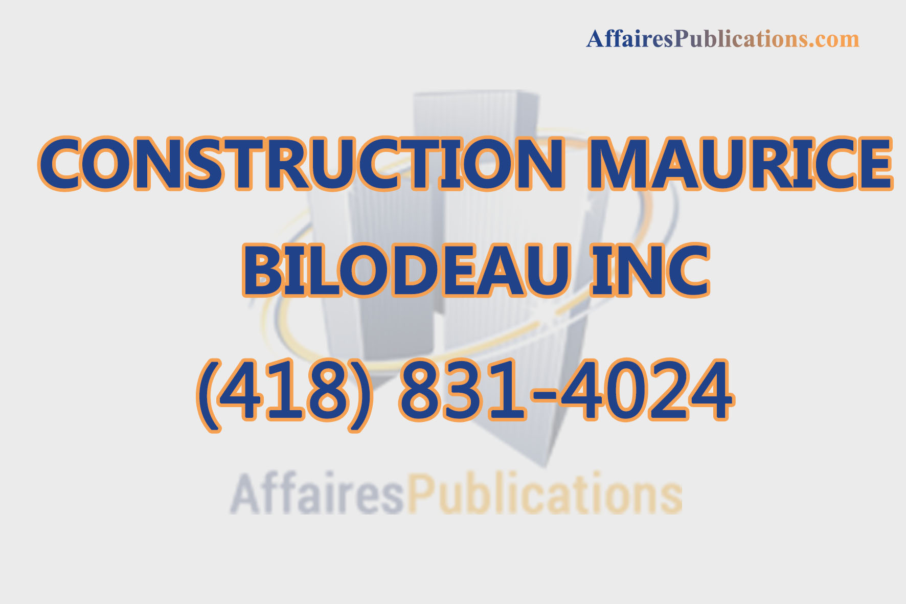 CONSTRUCTION MAURICE BILODEAU