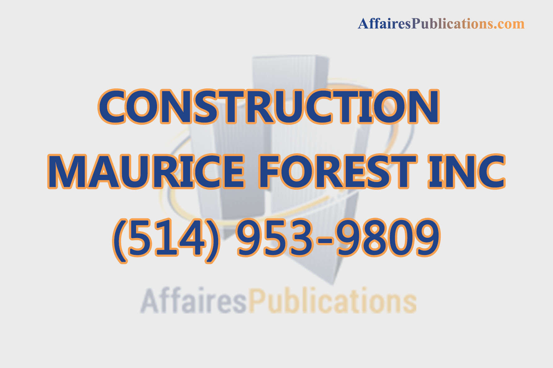 CONSTRUCTION MAURICE FOREST