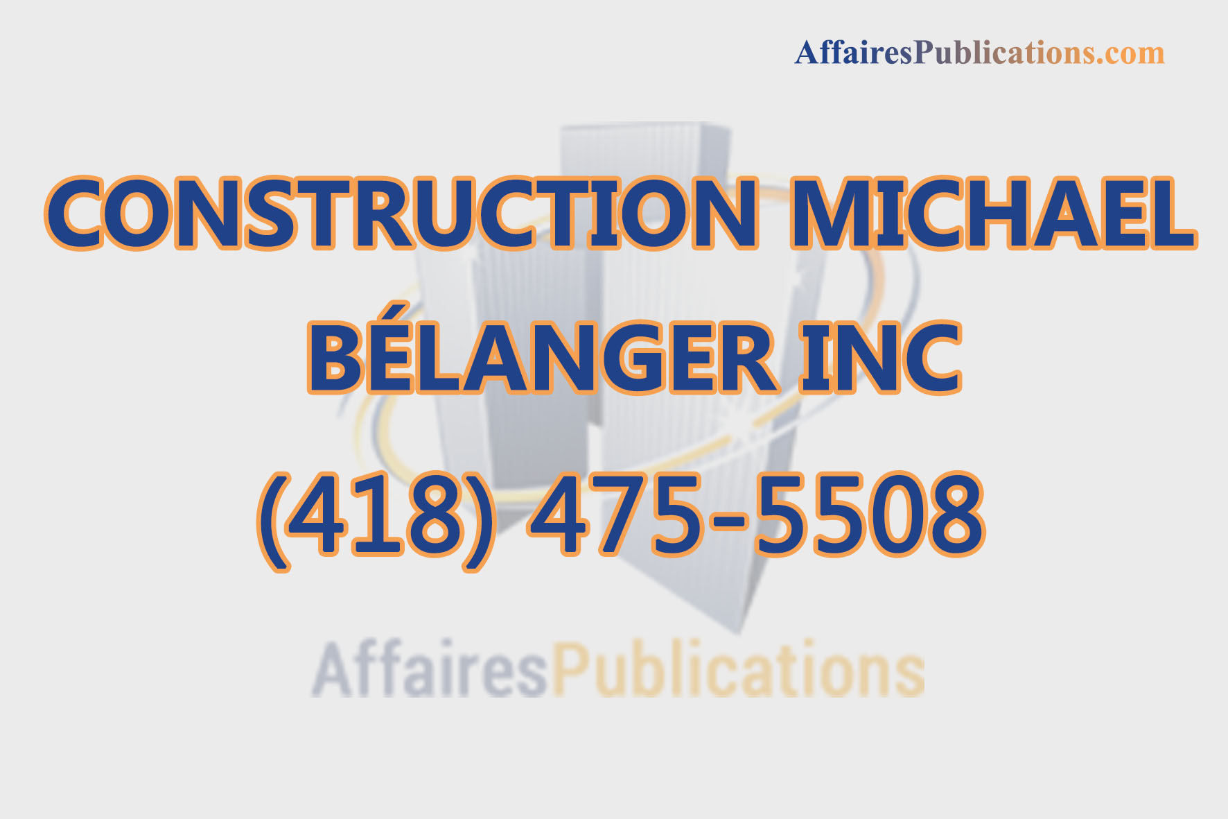 CONSTRUCTION MICHAEL BÉLANGER INC
