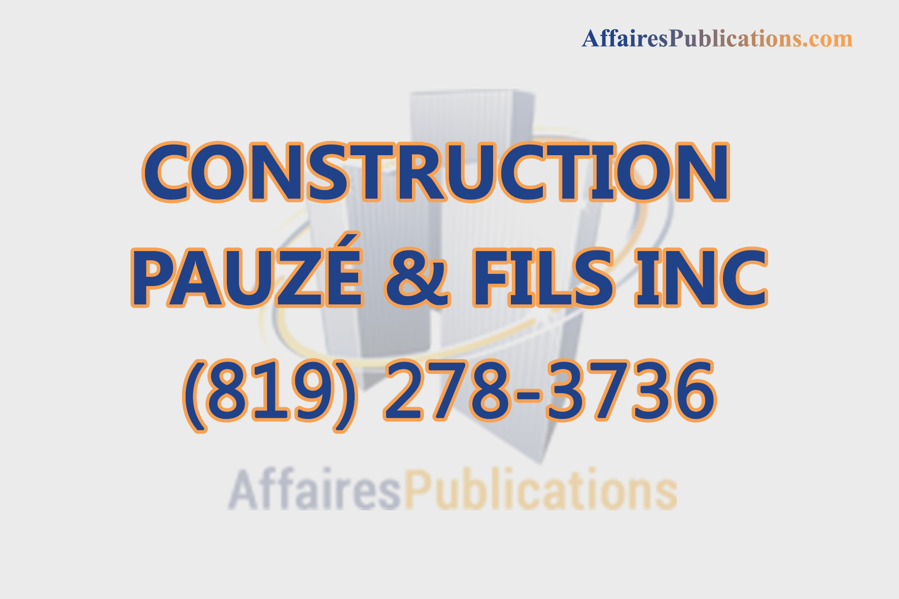 CONSTRUCTION PAUZÉ & FILS INC