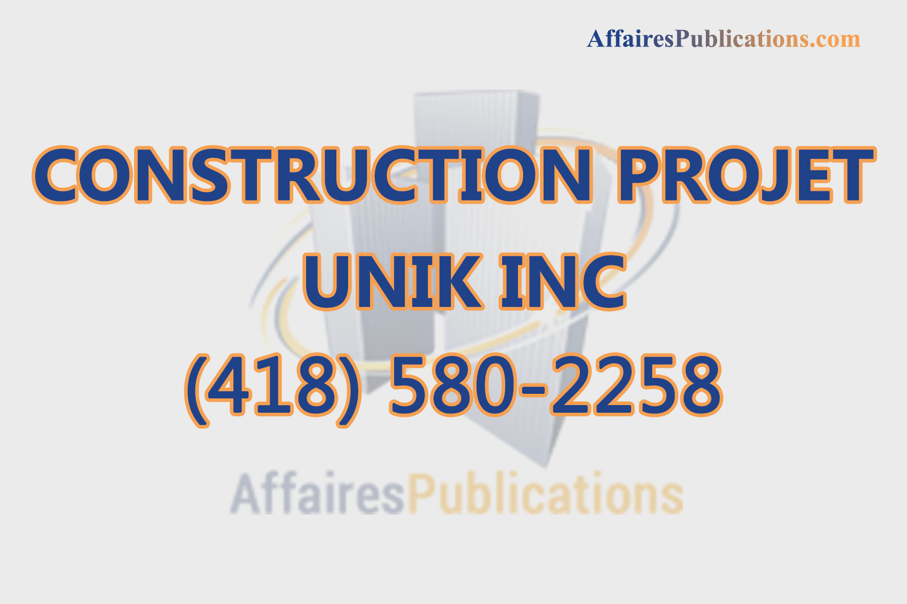 CONSTRUCTION PROJET UNIK INC