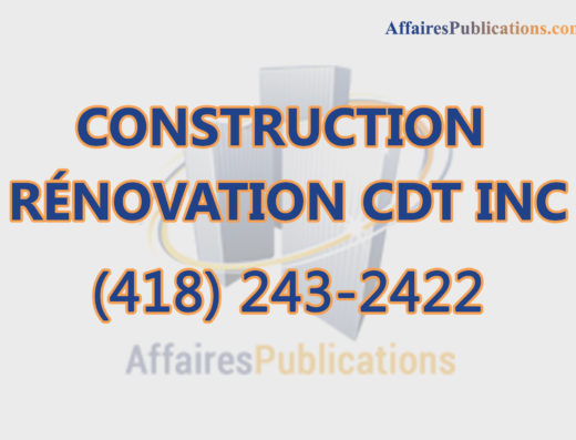 CONSTRUCTION – RÉNOVATION CDT