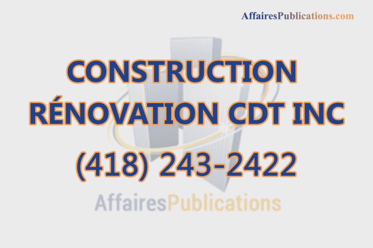 CONSTRUCTION – RÉNOVATION CDT