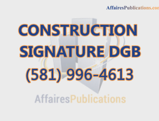 CONSTRUCTION SIGNATURE DGB