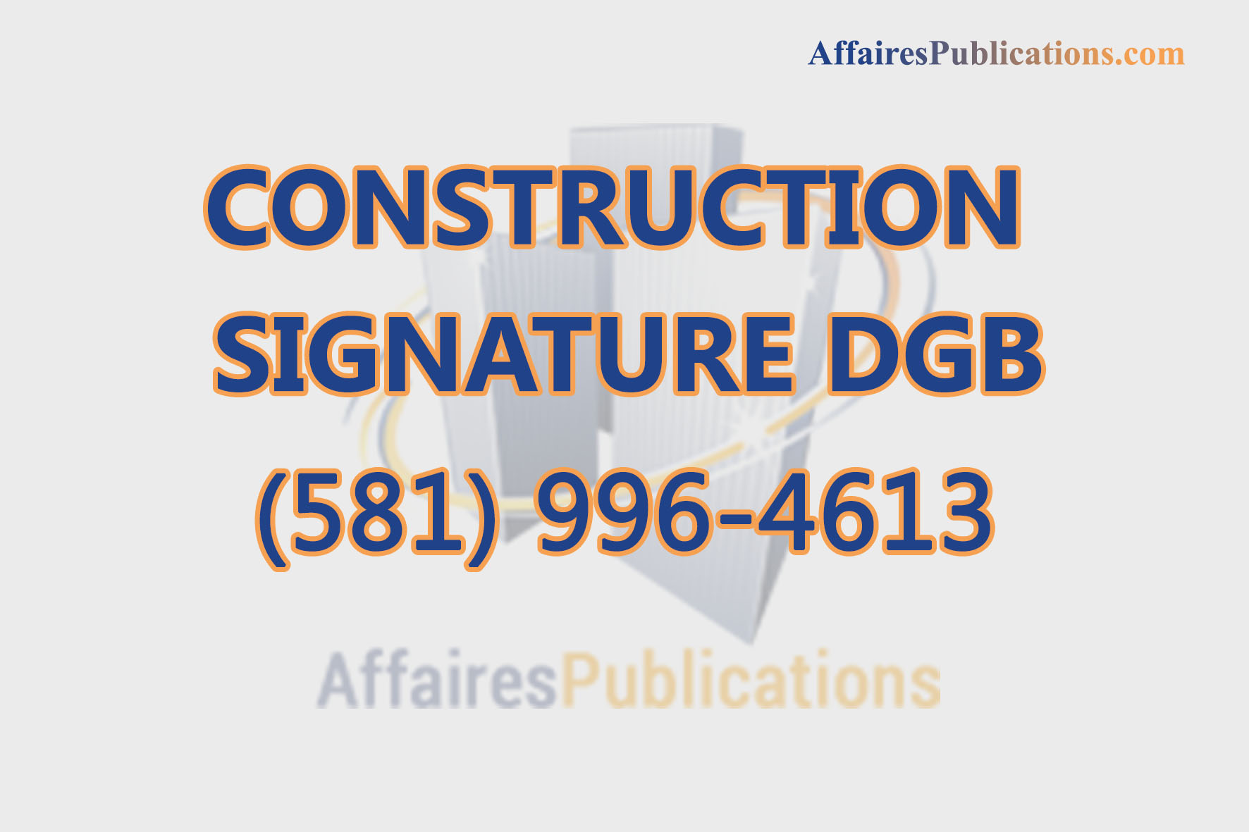 CONSTRUCTION SIGNATURE DGB