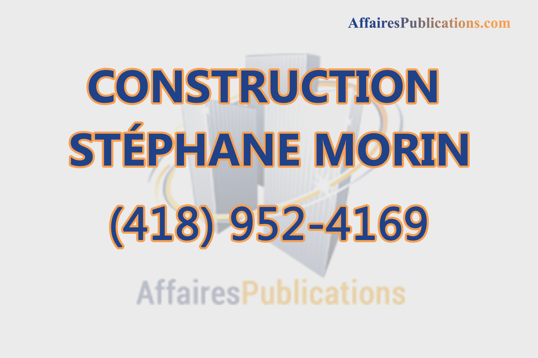 CONSTRUCTION STÉPHANE MORIN