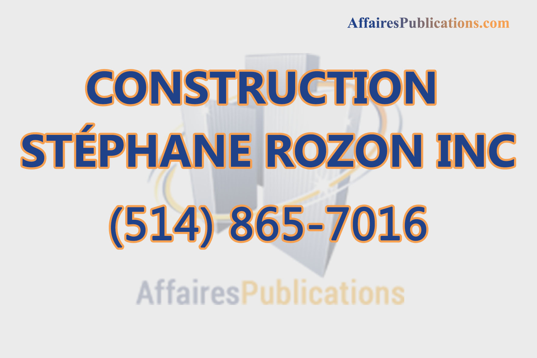 CONSTRUCTION STÉPHANE ROZON